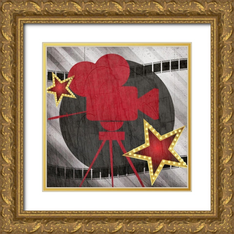 At the Movies 1 Gold Ornate Wood Framed Art Print with Double Matting by Allen, Kimberly