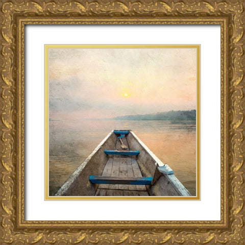 Morning Lake Gold Ornate Wood Framed Art Print with Double Matting by Allen, Kimberly