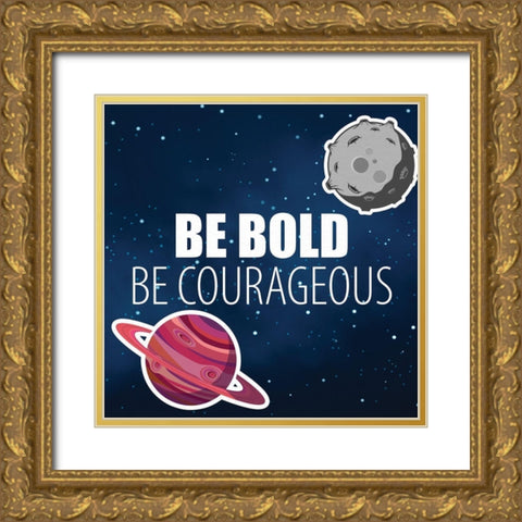 Space 3 Gold Ornate Wood Framed Art Print with Double Matting by Allen, Kimberly