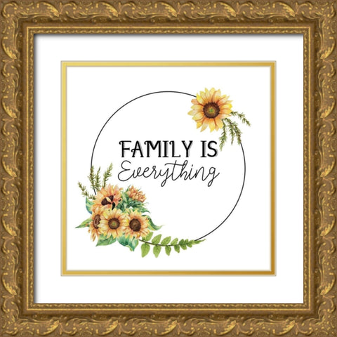 Sunflower Plaid 3 Gold Ornate Wood Framed Art Print with Double Matting by Allen, Kimberly