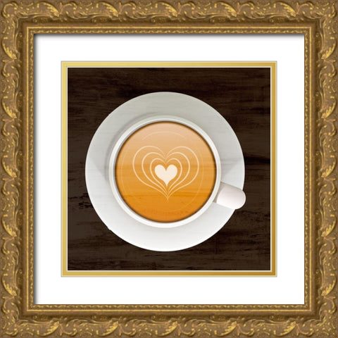 Coffee Time 1 Gold Ornate Wood Framed Art Print with Double Matting by Allen, Kimberly