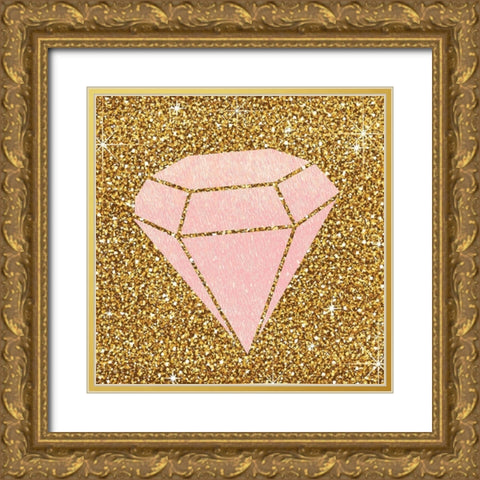 Love Glitter 2 Gold Ornate Wood Framed Art Print with Double Matting by Allen, Kimberly