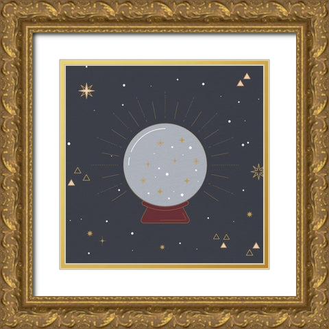Mystic Blue 1 Gold Ornate Wood Framed Art Print with Double Matting by Allen, Kimberly