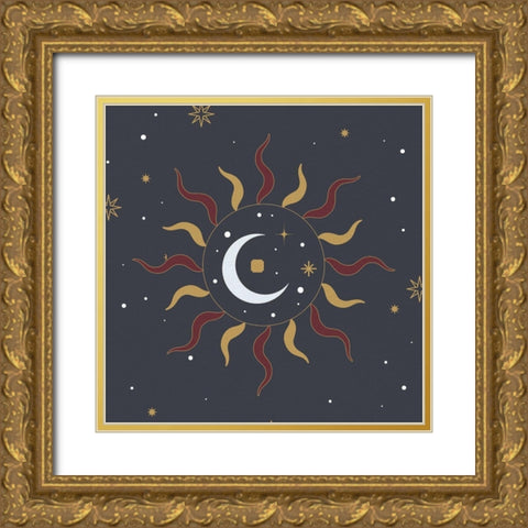 Mystic Blue 2 Gold Ornate Wood Framed Art Print with Double Matting by Allen, Kimberly