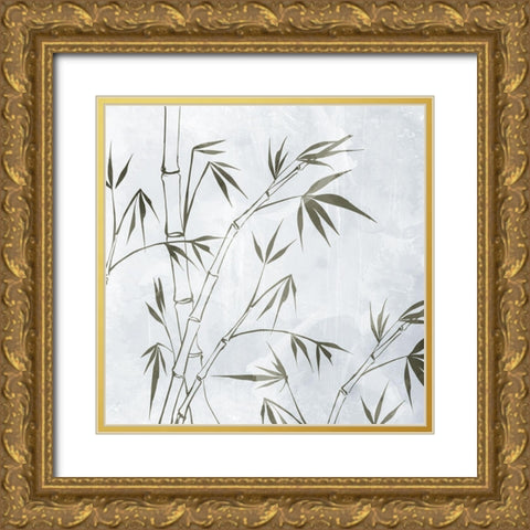 Bamboo 1 Gold Ornate Wood Framed Art Print with Double Matting by Allen, Kimberly