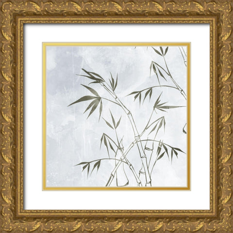 Bamboo 2 Gold Ornate Wood Framed Art Print with Double Matting by Allen, Kimberly