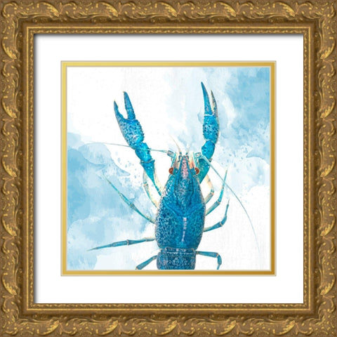 Crayfish Gold Ornate Wood Framed Art Print with Double Matting by Allen, Kimberly