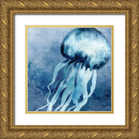 Deep Sea 2 Gold Ornate Wood Framed Art Print with Double Matting by Allen, Kimberly