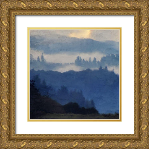 Mountain Range Gold Ornate Wood Framed Art Print with Double Matting by Allen, Kimberly