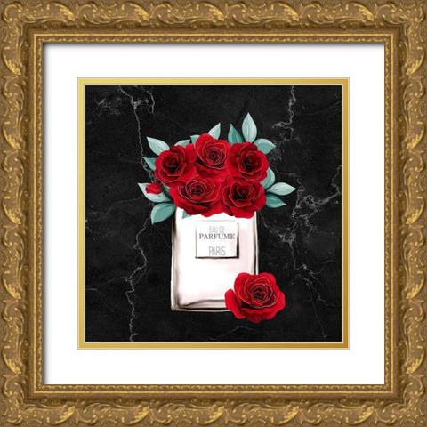 Red Rose Heels 2 Gold Ornate Wood Framed Art Print with Double Matting by Allen, Kimberly