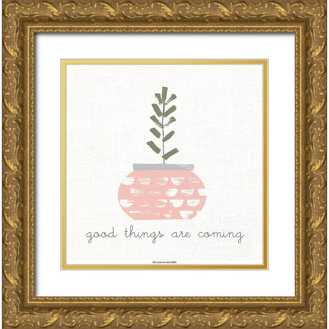 Good Things 1 Gold Ornate Wood Framed Art Print with Double Matting by Allen, Kimberly