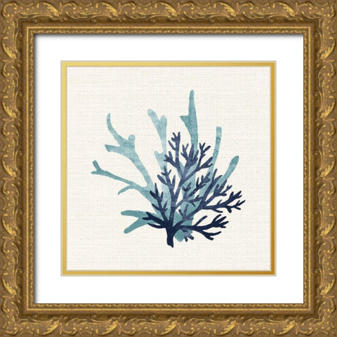 Coral Shades 1 Gold Ornate Wood Framed Art Print with Double Matting by Allen, Kimberly