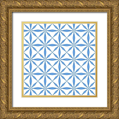Greek Tile 1 Gold Ornate Wood Framed Art Print with Double Matting by Allen, Kimberly