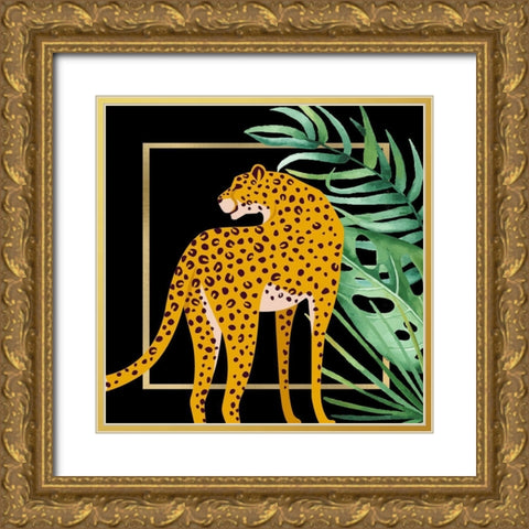 Be Wild Leopard 2 Gold Ornate Wood Framed Art Print with Double Matting by Allen, Kimberly