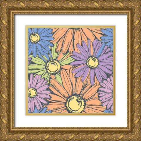 Daisy Power Gold Ornate Wood Framed Art Print with Double Matting by Allen, Kimberly