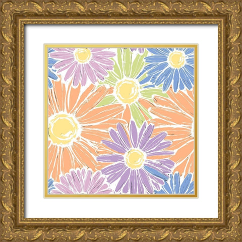 Daisy Power V2 Gold Ornate Wood Framed Art Print with Double Matting by Allen, Kimberly