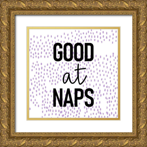 Good at Naps Gold Ornate Wood Framed Art Print with Double Matting by Allen, Kimberly