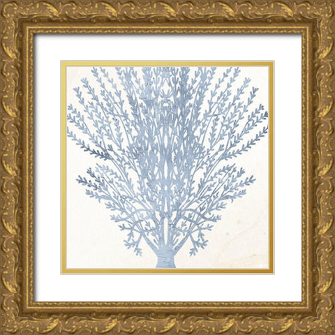 Coral Days 2 Gold Ornate Wood Framed Art Print with Double Matting by Allen, Kimberly