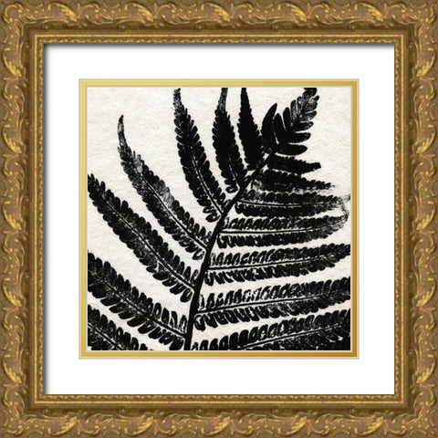 Pressed Fern 1 Gold Ornate Wood Framed Art Print with Double Matting by Allen, Kimberly