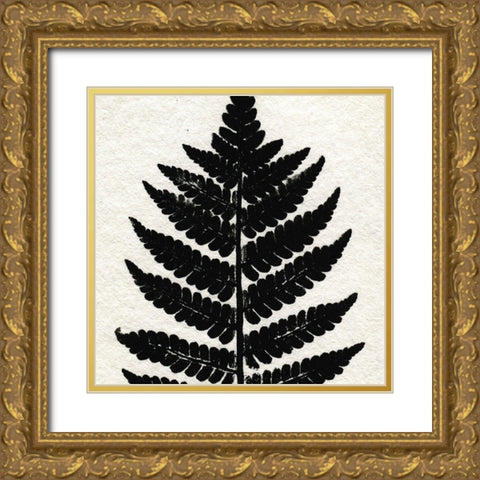 Pressed Fern 2 Gold Ornate Wood Framed Art Print with Double Matting by Allen, Kimberly