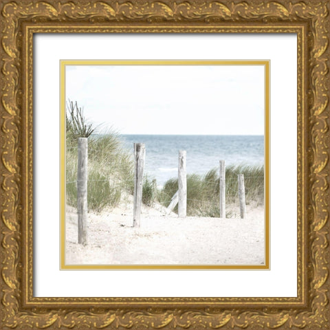 Sand Pathway Gold Ornate Wood Framed Art Print with Double Matting by Allen, Kimberly