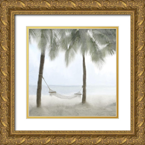 Naptime Gold Ornate Wood Framed Art Print with Double Matting by Allen, Kimberly