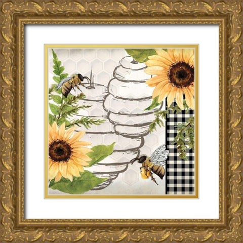 Bee Keeper 3 Gold Ornate Wood Framed Art Print with Double Matting by Allen, Kimberly