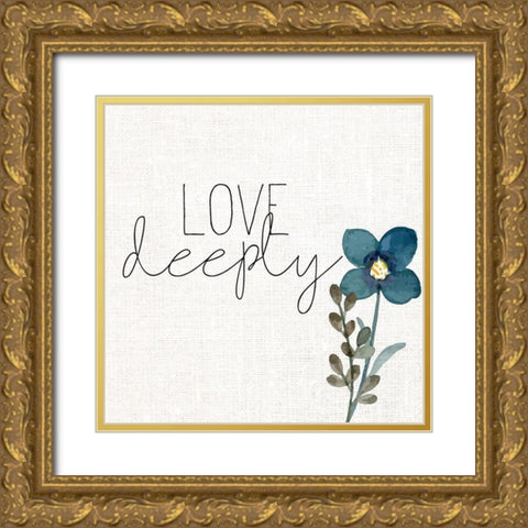 Deeply Gold Ornate Wood Framed Art Print with Double Matting by Allen, Kimberly