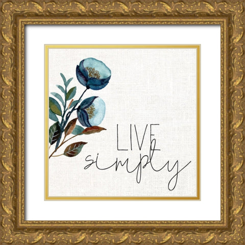 Simply Gold Ornate Wood Framed Art Print with Double Matting by Allen, Kimberly