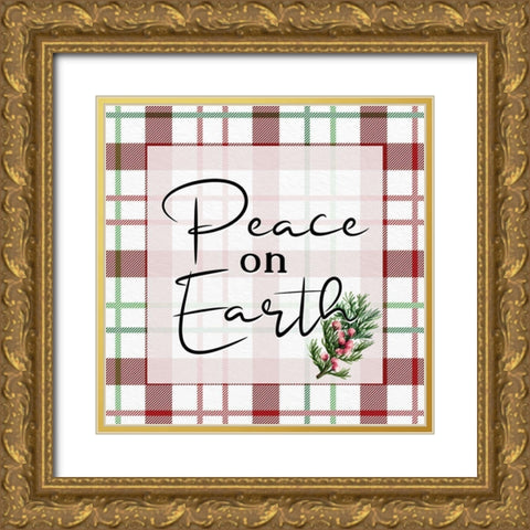 Peace on Earth Gold Ornate Wood Framed Art Print with Double Matting by Allen, Kimberly