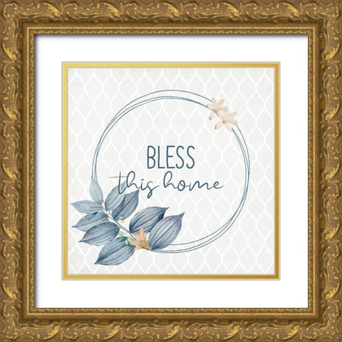 Blessings 1 Gold Ornate Wood Framed Art Print with Double Matting by Allen, Kimberly