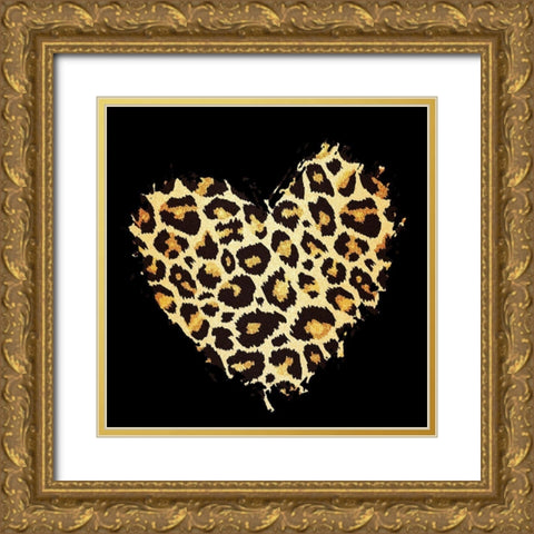 Agate Leopard 3 Gold Ornate Wood Framed Art Print with Double Matting by Allen, Kimberly
