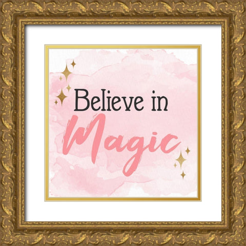 Believe in Magic 3 Gold Ornate Wood Framed Art Print with Double Matting by Allen, Kimberly