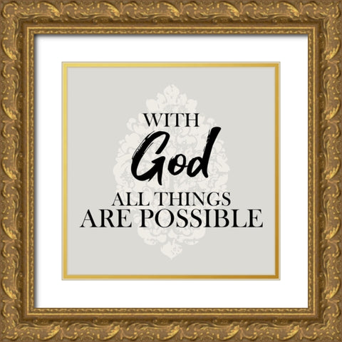 Know 2 Gold Ornate Wood Framed Art Print with Double Matting by Allen, Kimberly