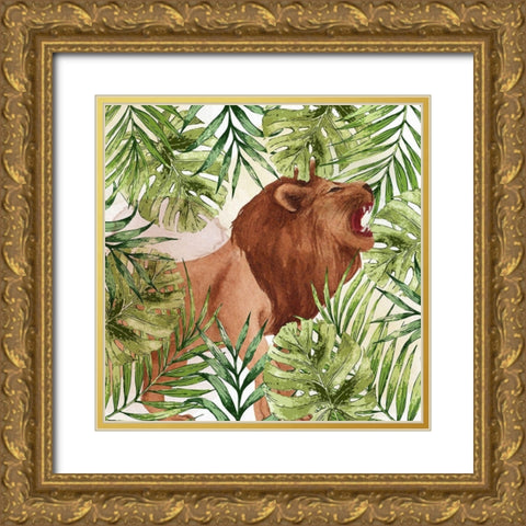 Big Cats 2 Gold Ornate Wood Framed Art Print with Double Matting by Allen, Kimberly