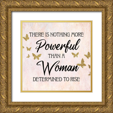 More Powerful Gold Ornate Wood Framed Art Print with Double Matting by Allen, Kimberly