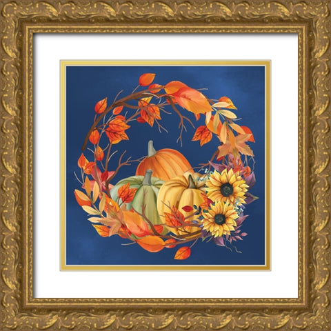 In the Fall 5 Gold Ornate Wood Framed Art Print with Double Matting by Allen, Kimberly