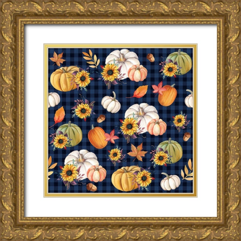 In the Fall 8 Gold Ornate Wood Framed Art Print with Double Matting by Allen, Kimberly