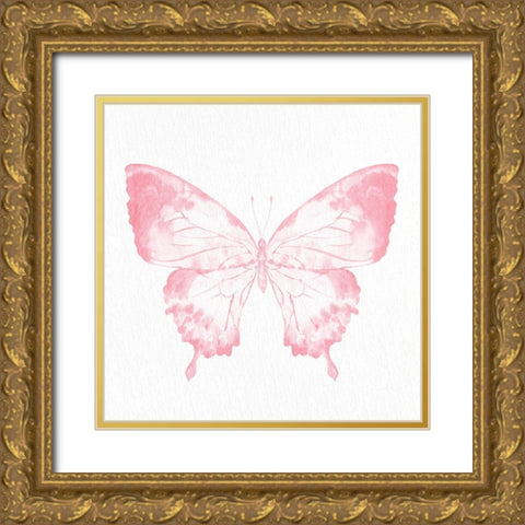 Butterfly Soar 2 Gold Ornate Wood Framed Art Print with Double Matting by Allen, Kimberly