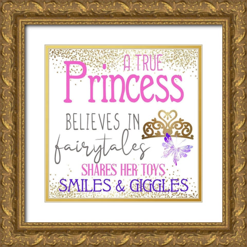 A Princess 2 Gold Ornate Wood Framed Art Print with Double Matting by Allen, Kimberly