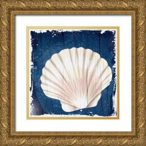 Coastal Shells 2 Gold Ornate Wood Framed Art Print with Double Matting by Allen, Kimberly