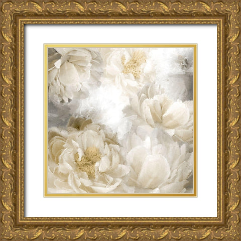 Peony Abstract Gold Ornate Wood Framed Art Print with Double Matting by Allen, Kimberly