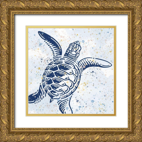 Spotted Sea 1 Gold Ornate Wood Framed Art Print with Double Matting by Allen, Kimberly