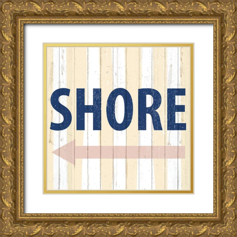 To the Shore Gold Ornate Wood Framed Art Print with Double Matting by Allen, Kimberly