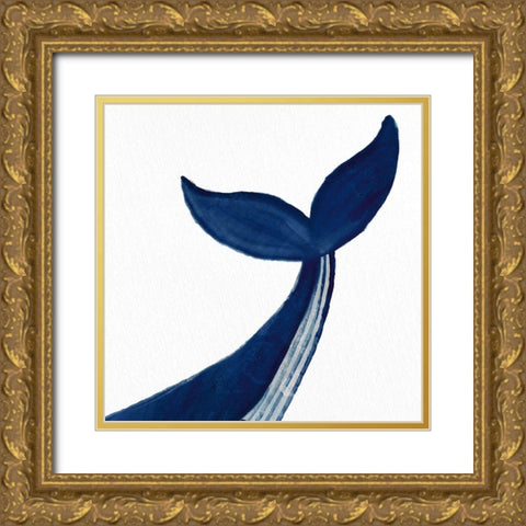 Whale 1 Gold Ornate Wood Framed Art Print with Double Matting by Allen, Kimberly