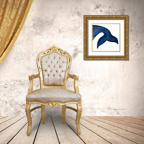 Whale 2 Gold Ornate Wood Framed Art Print with Double Matting by Allen, Kimberly