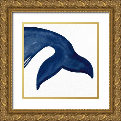 Whale 2 Gold Ornate Wood Framed Art Print with Double Matting by Allen, Kimberly