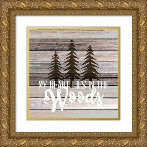 The Mountains 3 Gold Ornate Wood Framed Art Print with Double Matting by Allen, Kimberly