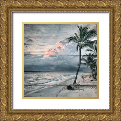 Beach Days Gold Ornate Wood Framed Art Print with Double Matting by Allen, Kimberly