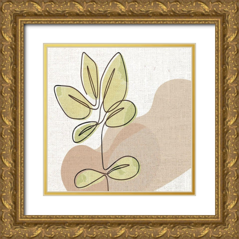 Linen Pressed 1 Gold Ornate Wood Framed Art Print with Double Matting by Allen, Kimberly